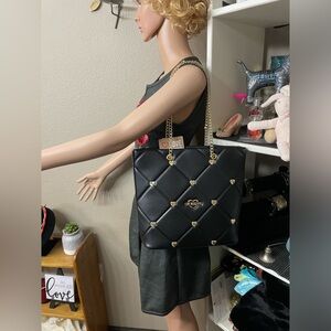 🖤Gorgeous NWT Love Moschino Black PU Black & Gold Bag